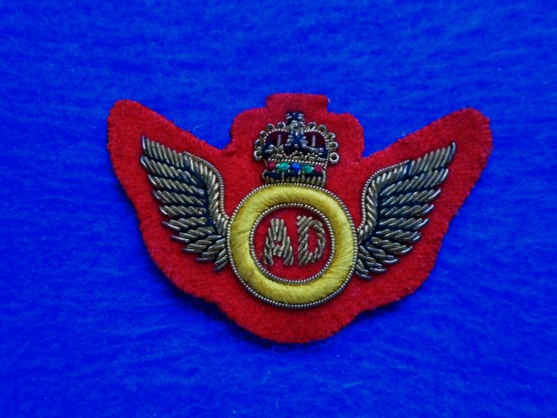 BRITISH ARMY AIR DISPATCHER BULLION MESS DRESS QUALIFICATION WINGS, BRITISH MADE.