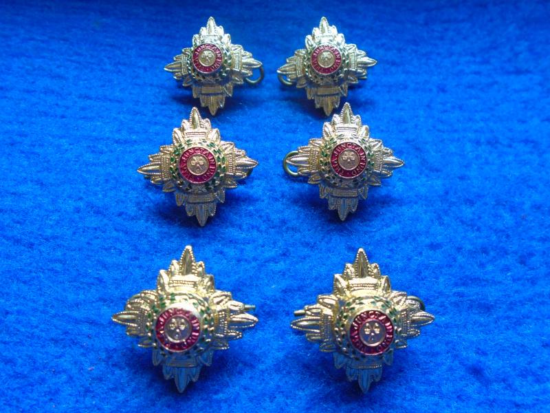 6 X NEW BRITISH MILITARY OFFICERS ANODISED GOLD & ENAMEL RANK PIPS