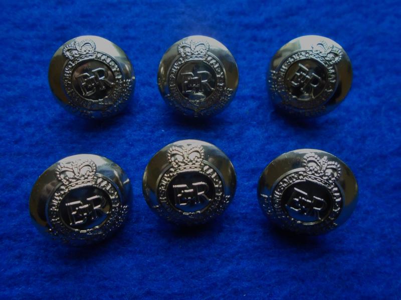 SET OF 6 X ERII ROYAL ENGINEERS 19MM ANODISED STAYBRITE GOLD BUTTONS