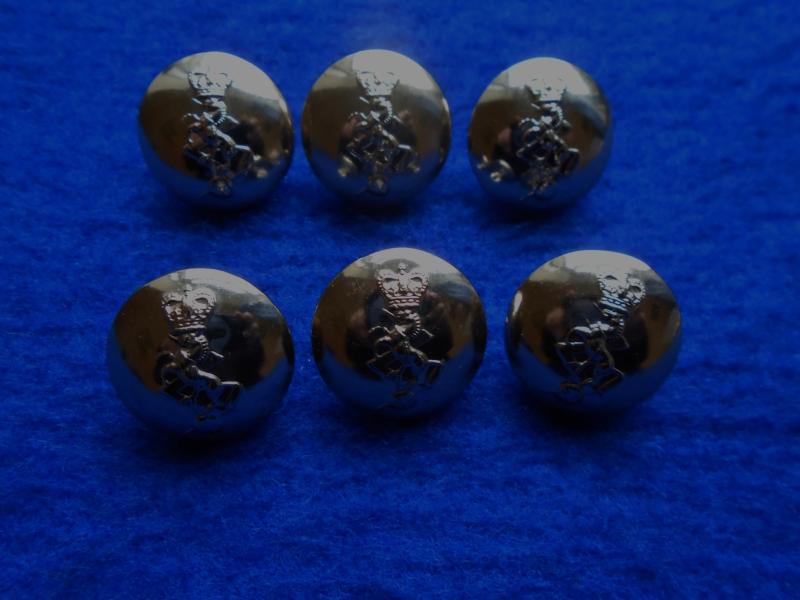 SET OF 6 X ROYAL CORPS OF SIGNALS 19MM ANODISED GOLD MILITARY BUTTONS