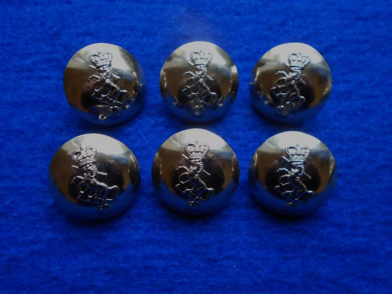 SET OF 6 X 1 INCH (25MM) ROYAL CORPS OF SIGNALS ANODISED GOLD MILITARY BUTTONS