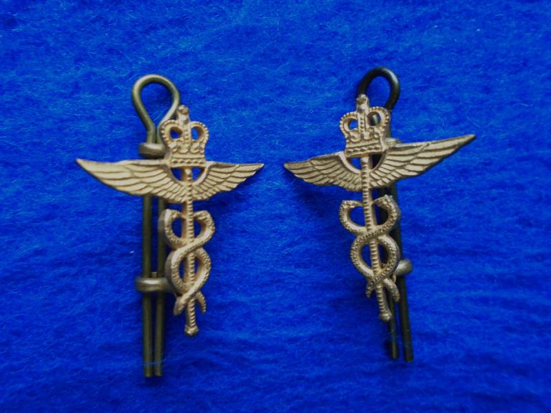 PAIR ROYAL AIR FORCE MEDICAL BRANCH OFFICERS GILT 