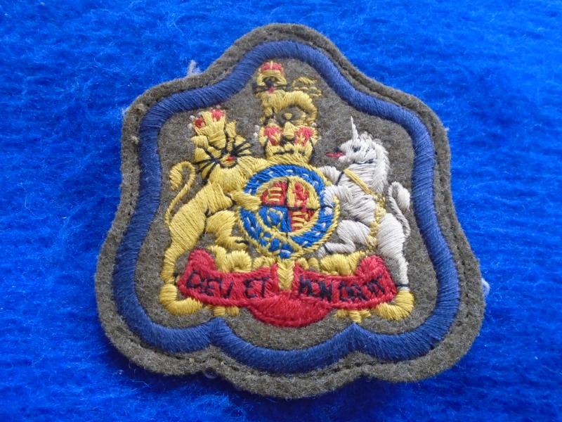 BRITISH REGIMENTAL SERGEANT MAJOR, RE, R.SIG. & REME EMBROIDERED RANK BADGE