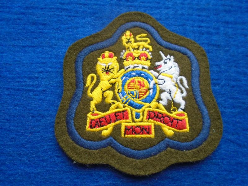 NEW BRITISH REGIMENTAL SERGEANT MAJOR, RE, R.SIG. & REME EMBROIDERED RANK BADGE