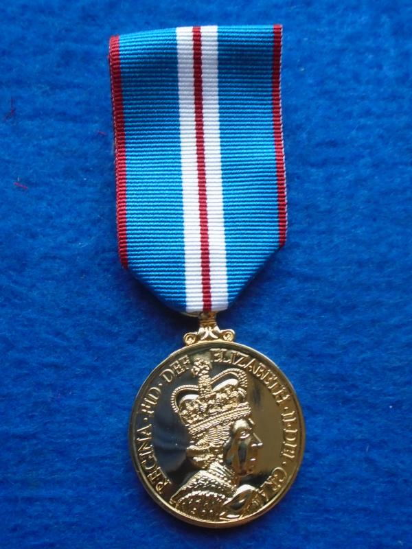 QUEENS GOLDEN JUBILEE 2002 FULL SIZE MEDAL & RIBBON, REPRODUCTION