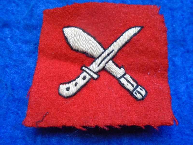 WWII 18TH INFANTRY BRIGADE WOVEN/EMBROIDERED FELT CLOTH FORMATION BADGE