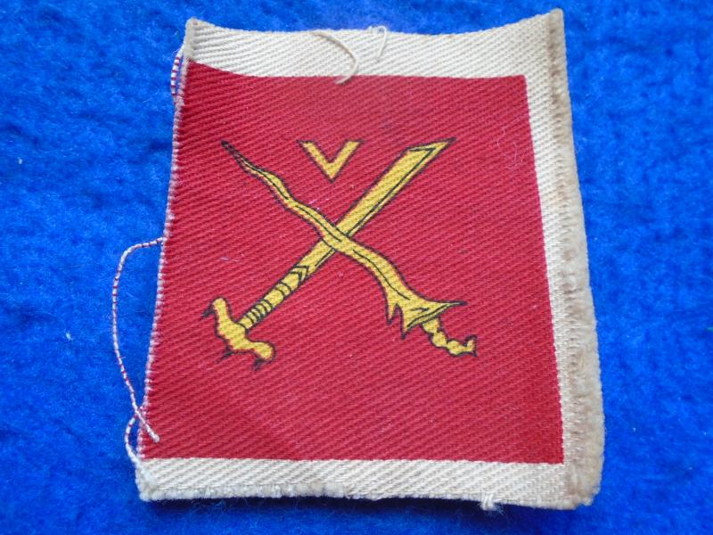 5TH MALAYA (JOHOR) INFANTRY DIVISION PRINTED FORMATION SIGN BADGE