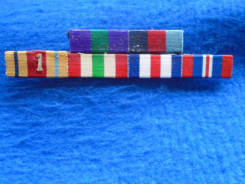 MILITARY SEW ON OR ATTACH TO BAR, MEDAL RIBBON BAR, GENERAL SERVICE/1939-45 STAR/AFRICA STAR + METAL 1 (FIRST ARMY)/ITALY STAR/FRANCE & GERMANY STAR/WAR MEDAL 1939-45