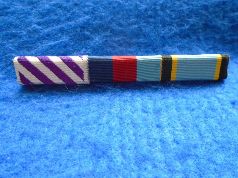 SUPERB MEDAL RIBBON BAR WITH PIN FIXING, DISTINGUISHED FLYING CROSS/1939-45 STAR/AIR CREW EUROPE STAR