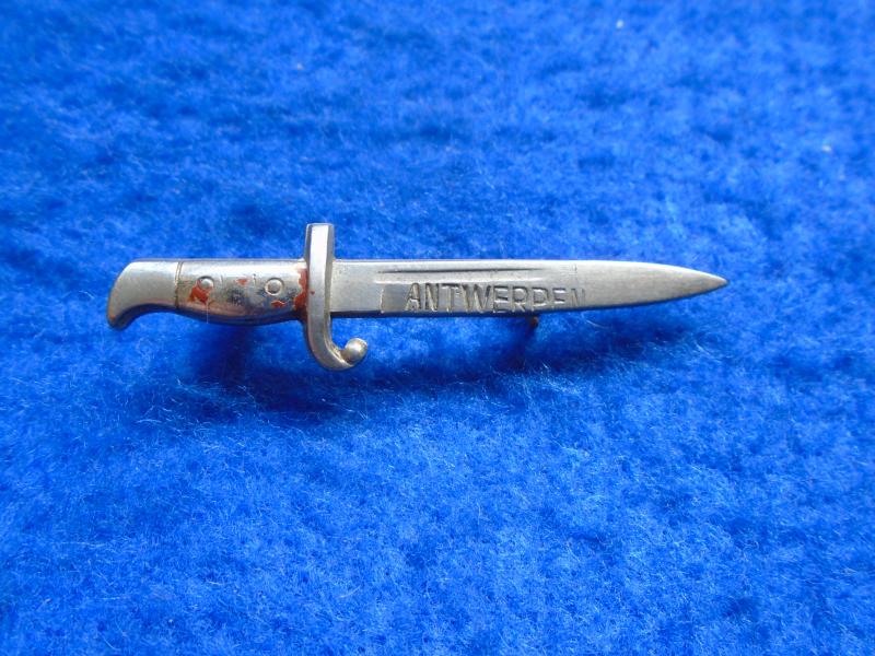 WWI ANTWERPEN BAYONET SWEETHEART BROOCH