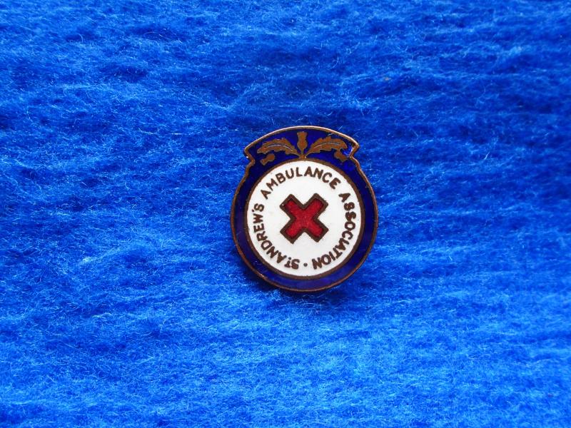 ST. ANDREW'S AMBULANCE ASSOCIATION ENAMEL LAPEL BADGE