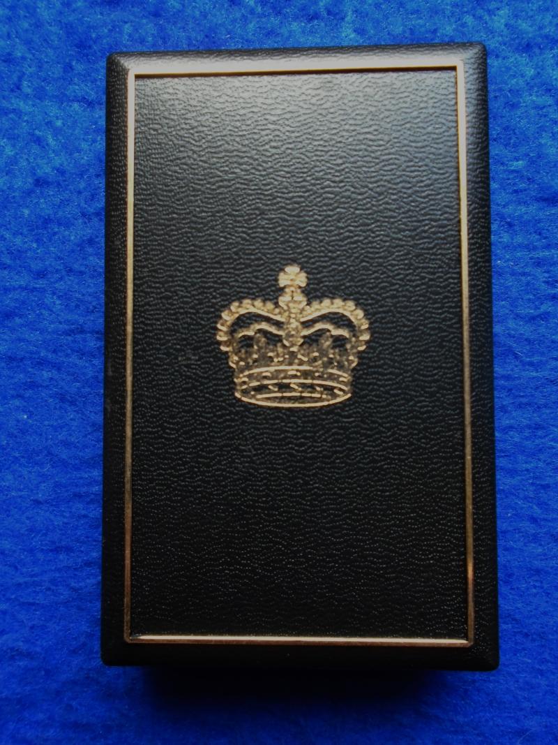 MILITARY QUEENS CROWN PLASTIC MEDAL BOX, VELVET INNER, AFGHANISTAN MEDAL & OTHERS